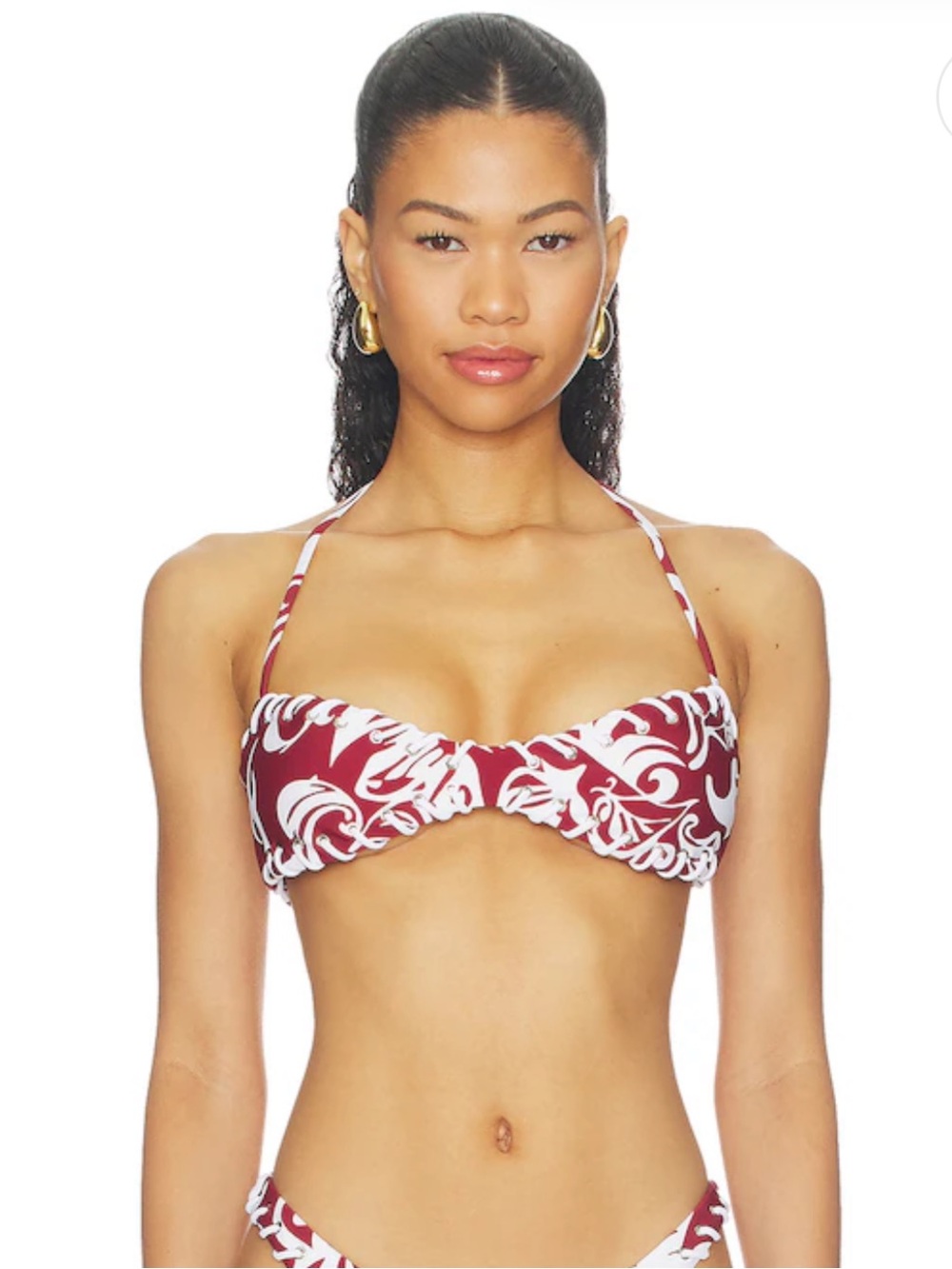 Rip Bikini Top in Red Hawaiian
